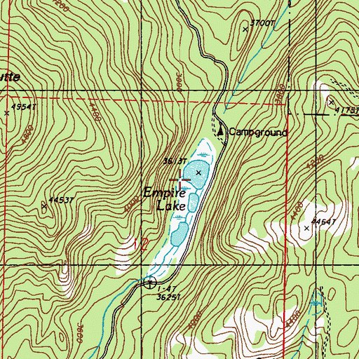 Topographic Map of Empire Lake, WA
