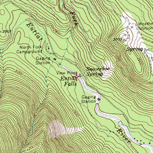 Topographic Map of Entiat Falls, WA