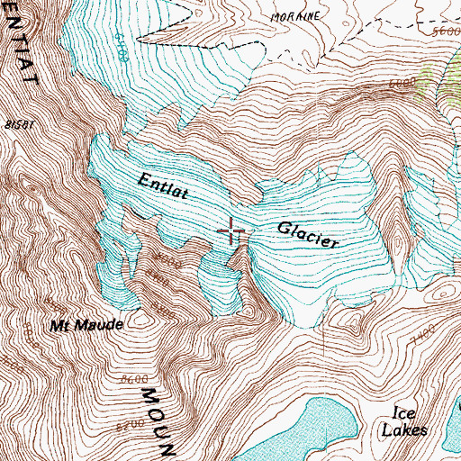 Topographic Map of Entiat Glacier, WA