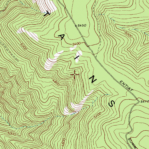 Topographic Map of Entiat Mountains, WA