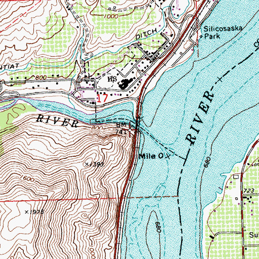 Topographic Map of Entiat River, WA