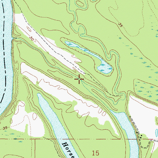 Topographic Map of Kanetuche Creek, AL