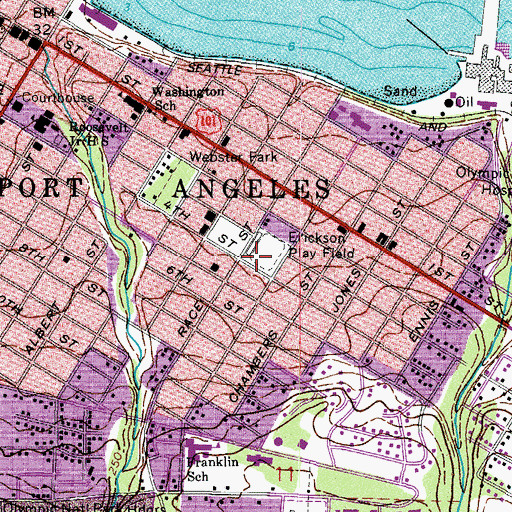 Topographic Map of Erickson Play Field, WA