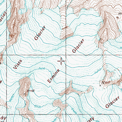 Topographic Map of Ermine Glacier, WA