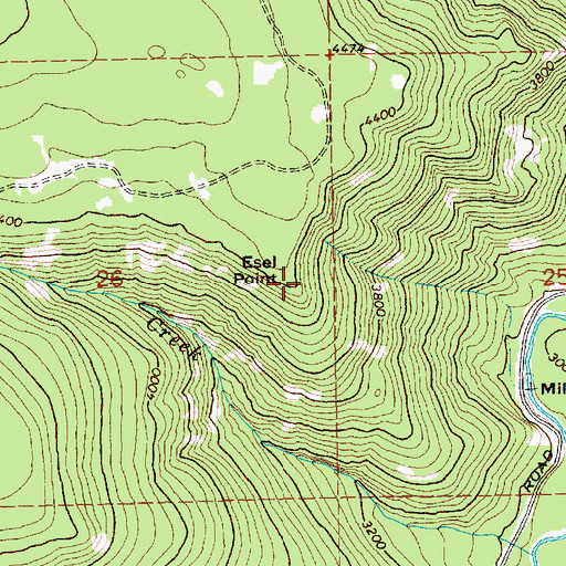 Topographic Map of Esel Point, WA
