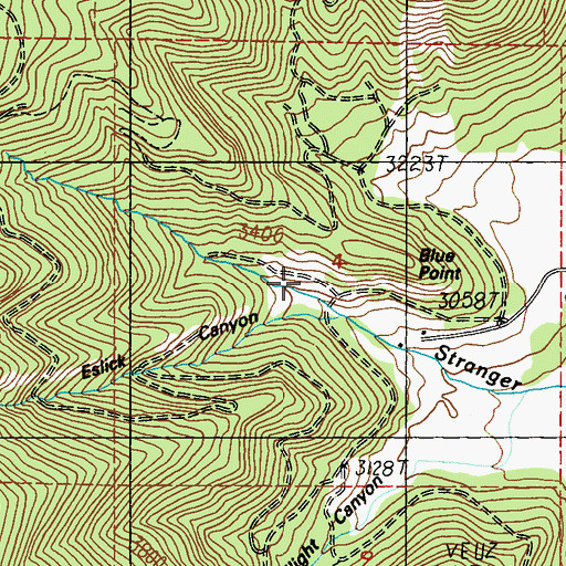 Topographic Map of Eslick Canyon, WA