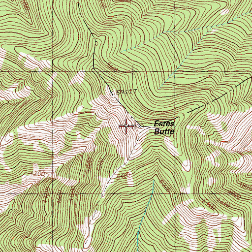 Topographic Map of Estes Butte, WA