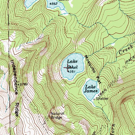 Topographic Map of Lake Ethel, WA