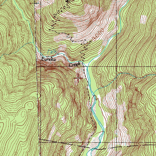 Topographic Map of Eureka Creek, WA
