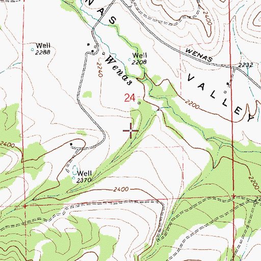 Topographic Map of Evans Canyon, WA