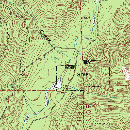 Topographic Map of Everett Creek, WA