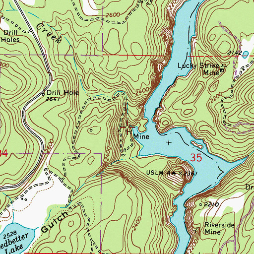 Topographic Map of Everett Creek, WA