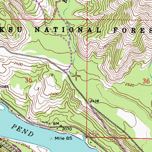 Topographic Map of Exposure Creek, WA