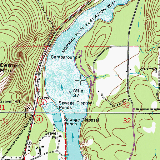 Topographic Map of Exposure Creek, WA