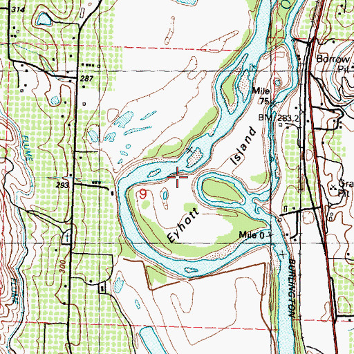 Topographic Map of Eyhott Island, WA