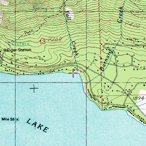 Topographic Map of Fall Creek, WA
