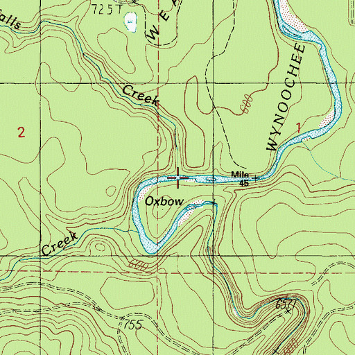 Topographic Map of Falls Creek, WA