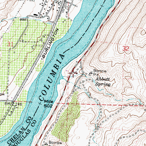 Topographic Map of Farnham Canyon, WA