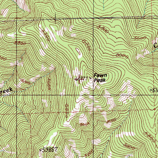 Topographic Map of Fawn Peak, WA