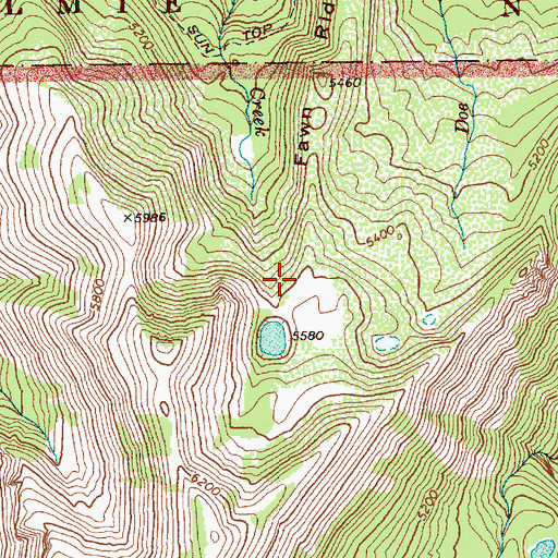 Topographic Map of Fawn Ridge, WA
