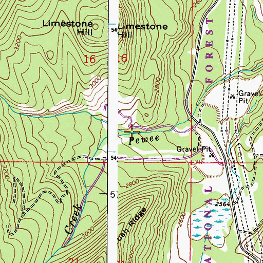 Topographic Map of Fence Creek, WA