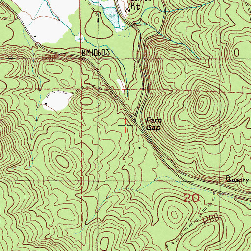 Topographic Map of Fern Gap, WA