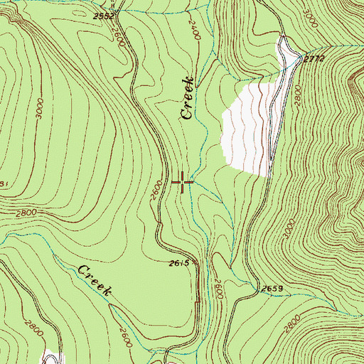 Topographic Map of Ferrous Creek, WA