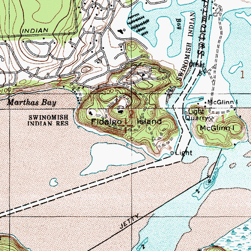 Topographic Map of Fidalgo Island, WA