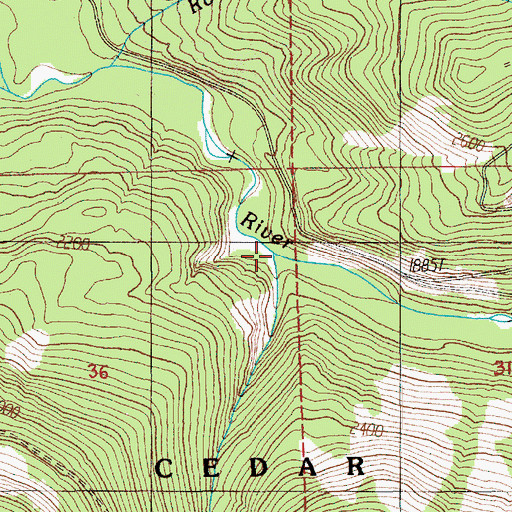 Topographic Map of Findley Creek, WA