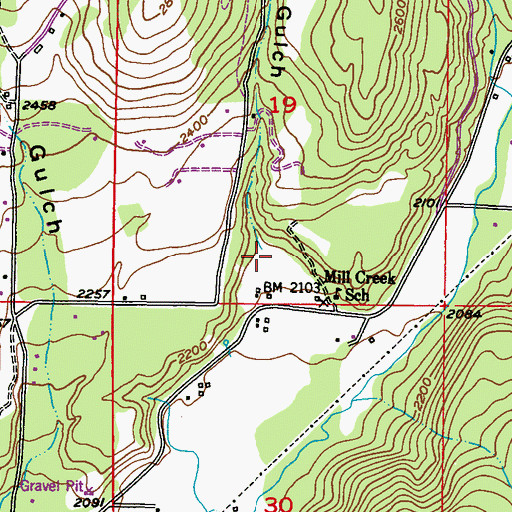 Topographic Map of Finley Gulch, WA