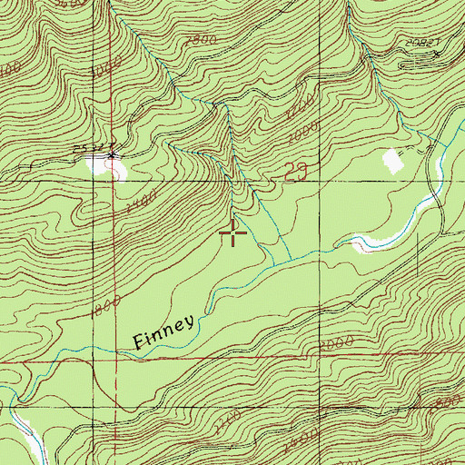 Topographic Map of Finney Creek Trail, WA