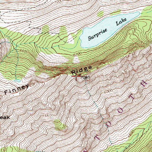 Topographic Map of Finney Ridge, WA