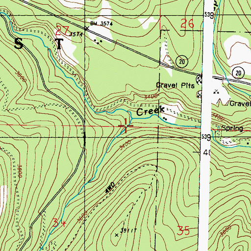 Topographic Map of Fir Creek, WA