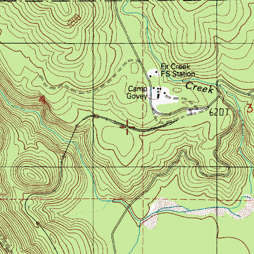 Topographic Map of Fir Creek Reload, WA