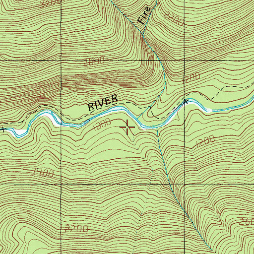 Topographic Map of Fire Creek, WA