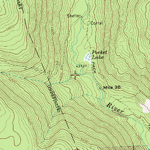 Topographic Map of Fire Creek, WA