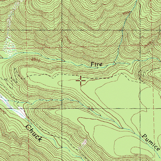 Topographic Map of Fire Creek Way (historical), WA