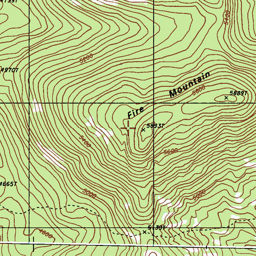 Topographic Map of Fire Mountain, WA