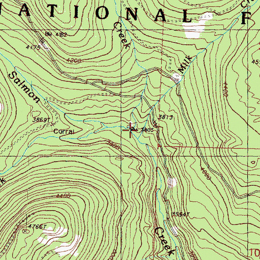 Topographic Map of First Creek, WA