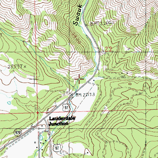 Topographic Map of First Creek, WA