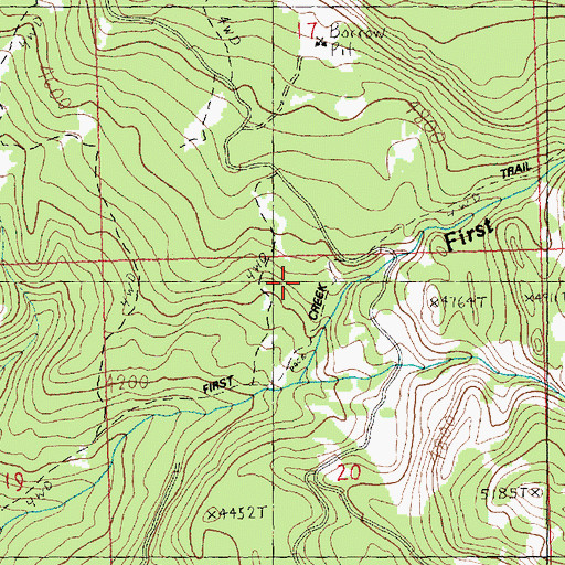 Topographic Map of First Creek Trail, WA