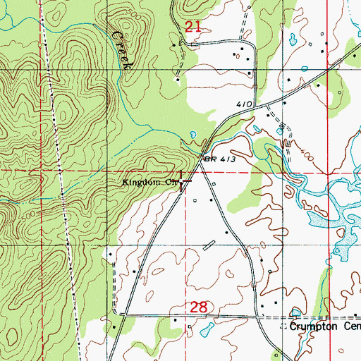 Topographic Map of Kingdom Church, AL