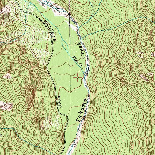 Topographic Map of Fish Creek, WA