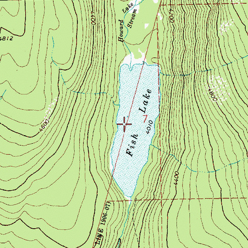 Topographic Map of Fish Lake, WA