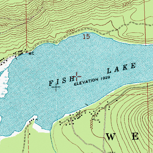 Topographic Map of Fish Lake, WA