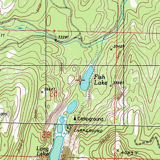 Topographic Map of Fish Lake, WA