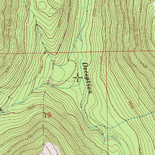 Topographic Map of Fisher Creek, WA