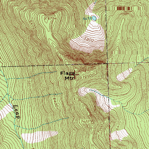 Topographic Map of Flagg Mountain, WA