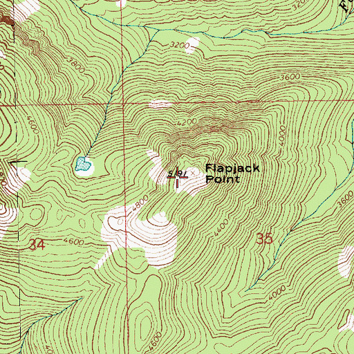 Topographic Map of Flapjack Point, WA