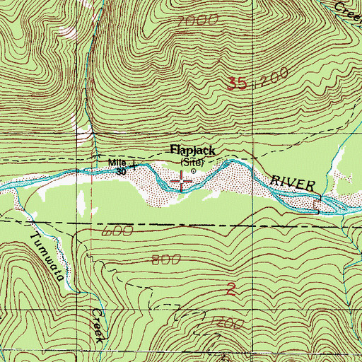 Topographic Map of Flapjack Shelter, WA
